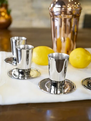 BAKIR SHOT BARDAĞI MEKSİKA MODEL GÜMÜŞ RENK 2Lİ