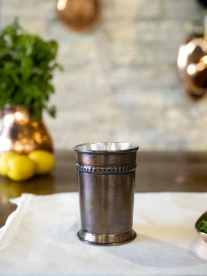 Bakır Bardak Julep Kokteyl Model Oksit Renk 2li