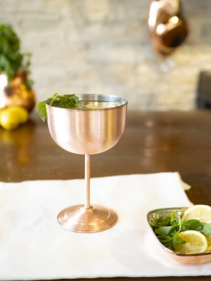 BAKIR ŞARAP KADEHİ MAT BAKIR RENK