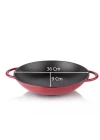 Silver Döküm Wok Tava 36 Cm Bordo