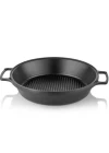 Silver Döküm Wok Izgara Tava 28 cm Siyah