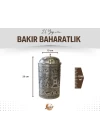 BAKIR BAHARATLIK NAKIŞ İŞLEME UZUN GÜMÜŞ RENK