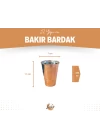 BAKIR BARDAK ÇEKİÇ DÖVMELİ DÜZ MODEL BAKIR RENK