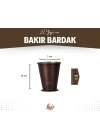 Bakır Bardak Kısa Şerbet Model Oksit Renk 2li