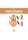 BAKIR ÇAYDANLIK ÇEKİÇ DÖVMELİ KALIN MAT BAKIR RENK