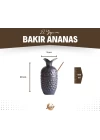 BAKIR KOKTEYL BARDAĞI ANANAS MODEL OKSİTLİ RENK