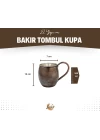 BAKIR KUPA BARDAK TOMBUL MODEL (2li) OKSİTLİ RENK