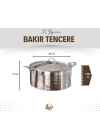 BAKIR MODERN TENCERE DERİN MODEL 24 CM GÜMÜŞ RENK