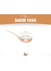 BAKIR TAVA UZUN KULPLU MODERN PARLAK BAKIR RENK 22CM