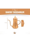 Bakır Yağdanlık Otantik İşlemeli Model Mat Bakır Renk No:1