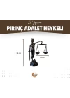 PİRİNÇ DÖKÜM ADALET HEYKELİ (THEMIS HEYKELİ) OKSİT RENK