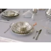 BAKIR YEMEK TAKIMI GENİŞ KIVRIMLI MODEL (6 KİŞİLİK)
