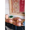 BAKIR SUNUMLUK KAPAKLI OYMA NAKIŞLI 30 cm Mat Bakır