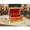 AHŞAP OYMA KİLİTLİ NAKIŞ KUTUSU ARDIÇ AĞACI