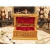 AHŞAP OYMA KİLİTLİ NAKIŞ KUTUSU ARDIÇ AĞACI