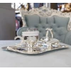 GÜMÜŞ KAPLAMA FİNCAN SETİ ÇELENK KULPLU MODEL