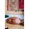 BAKIR SUNUMLUK KAPAKLI OYMA NAKIŞLI 40 CM Mat Bakır