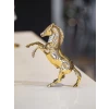 PİRİNÇ DÖKÜM ŞAHLANAN AT FİGÜRÜ GOLD RENK
