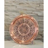 BAKIR TEPSİ BASKI İŞLEMELİ MODEL MAT BAKIR RENK TEPSİ 21 CM