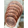 BAKIR TEPSİ BASKI İŞLEMELİ MODEL MAT BAKIR RENK TEPSİ 21 CM