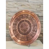 BAKIR TEPSİ BASKI İŞLEMELİ MODEL MAT BAKIR RENK TEPSİ 33 CM