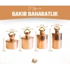 Bakır Baharat Seti Objeli Model 4lü Bakır Renk