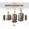 BAKIR BAHARAT TAKIMI 3LÜ ÇİÇEKLİ MODEL GÜMÜŞ RENK