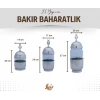 BAKIR BAHARAT TAKIMI CAM KAVANOZLU GÜMÜŞ RENK (3LÜ)