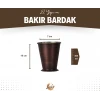 Bakır Bardak Kısa Şerbet Model Oksit Renk 2li