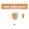 Bakır Bardak Tombul Kokteyl Bakır Renk 2li
