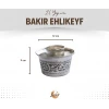 BAKIR EHLİKEYF OYMA NAKIŞ İŞLEMELİ GÜMÜŞ RENK 2li (KALAYLI)