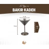 Bakır Kadeh Martini Model Çekiç Dövme Oksit Bakır Renk