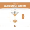 Bakır Kadeh Martini Model Çekiç Dövme Parlak Bakır Renk 2li