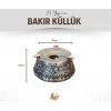 Bakır Kül Tablası Kabartmalı Model Gümüş Renk