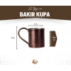 Bakır Kupa Bardak Düz Model Oksit Renk 400 ml 2li