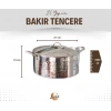 BAKIR MODERN TENCERE DERİN MODEL 21 CM GÜMÜŞ RENK
