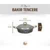 BAKIR PİLAV TENCERESİ OYMA NAKIŞ İŞLEME 23 GÜMÜŞ RENK (KALAYLI)