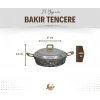 BAKIR PİLAV TENCERESİ OYMA NAKIŞ İŞLEME 27 CM GÜMÜŞ RENK (KALAYLI)