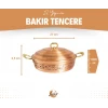 BAKIR PİLAV TENCERESİ OYMA NAKIŞ İŞLEME MAT BAKIR RENK 27 CM
