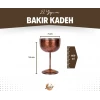 BAKIR ŞARAP KADEHİ ÇEKİÇ DÖVME OKSİTLİ RENK 2Lİ
