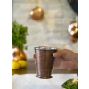 Bakır Bardak Kısa Şerbet Model Oksit Renk 2li