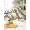 Bakır Sürahi Kapaklı Parlak Gümüş Renk Modern Model