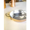 BAKIR TAVA ÇİFT KULPLU MODERN MODEL BAKIR RENK 20 CM