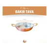 BAKIR TAVA OYMA NAKIŞLI FIRFIRLI TAVA MAT BAKIR RENK 19 CM