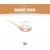 BAKIR TAVA UZUN KULPLU MODERN PARLAK BAKIR RENK 22CM