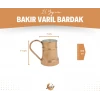 BAKIR KUPA BARDAK VARİL MODEL (2li) PARLAK BAKIR RENK