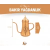 Bakır Yağdanlık Otantik İşlemeli Model Mat Bakır Renk No:1