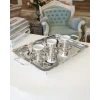 GÜMÜŞ KAPLAMA ÇAY TEPSİSİ BAŞAK BORDÜRLÜ MODEL