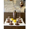 BAKIR SHOT BARDAĞI MEKSİKA MODEL OKSİTLİ RENK 6LI SET(12 PARÇA)