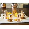 BAKIR SHOT BARDAĞI MEKSİKA MODEL BAKIR RENK 6LI SET(12 PARÇA)